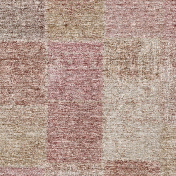 Homeroots 3' Stylish Green Copper And Mint Patchwork Washable Rug For Indoor Outdoor Spaces, Durable & Versatile 10' X 14' Polyester 580681