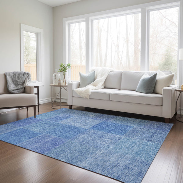 Homeroots 3' Stylish Green Copper And Mint Patchwork Washable Rug For Indoor Outdoor Spaces, Durable & Versatile 3' X 5' Polyester 580682