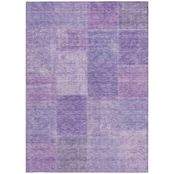 Homeroots 3' Stylish Green Copper And Mint Patchwork Washable Rug For Indoor Outdoor Spaces, Durable & Versatile 5' X 8' Polyester 580689