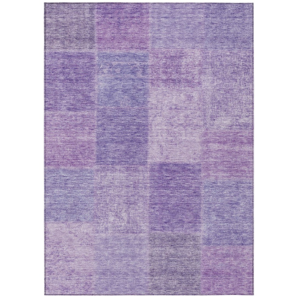 HomeRoots 9' Lavender and Purple Patchwork Area Rug - Washable, Stain Resistant, Perfect for Indoor & Outdoor Use 9' X 12' 580692