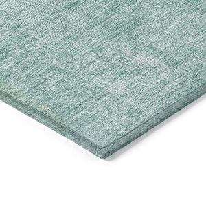 Homeroots 3' Stylish Green Copper And Mint Patchwork Washable Rug For Indoor Outdoor Spaces, Durable & Versatile 8' Round Polyester 580696