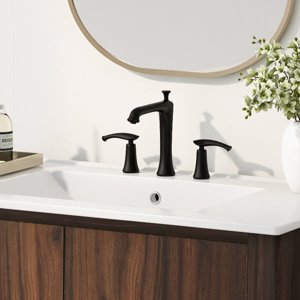 English Elm Christopher Knight Home® - 36" Modern Wall-Mounted Bathroom Vanity with Ceramic Sink, Soft-Close Doors, Fluted Accent & Open Shelves Antique brown N817P245321B