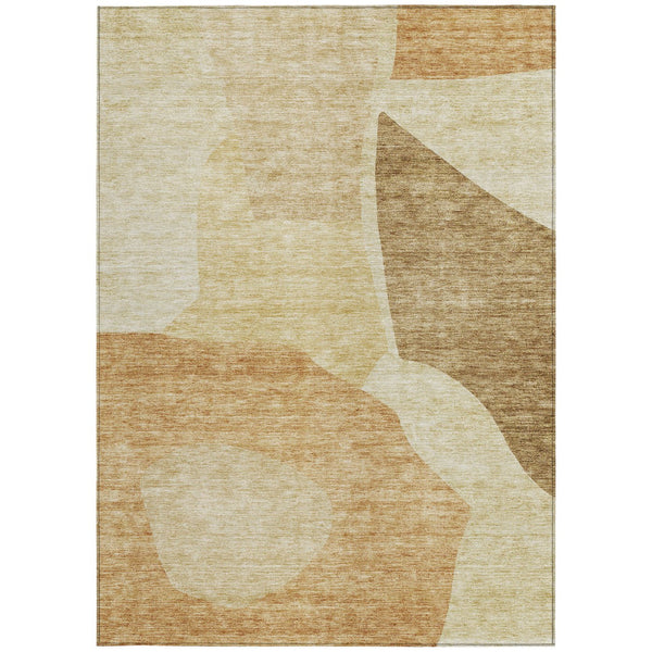 Homeroots 3' Abstract Washable Area Rug In Olive And Fern Green For Stylish Indoor And Outdoor Spaces 3' X 5' Polyester 580706