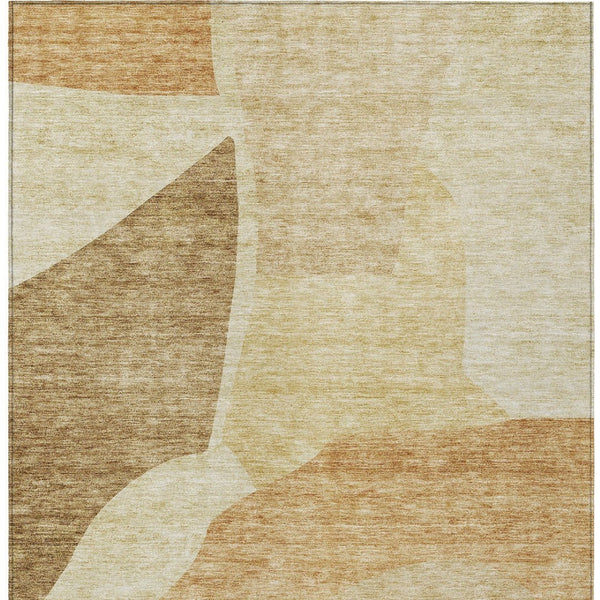 Homeroots 3' Abstract Washable Area Rug In Olive And Fern Green For Stylish Indoor And Outdoor Spaces 5' X 8' Polyester 580707