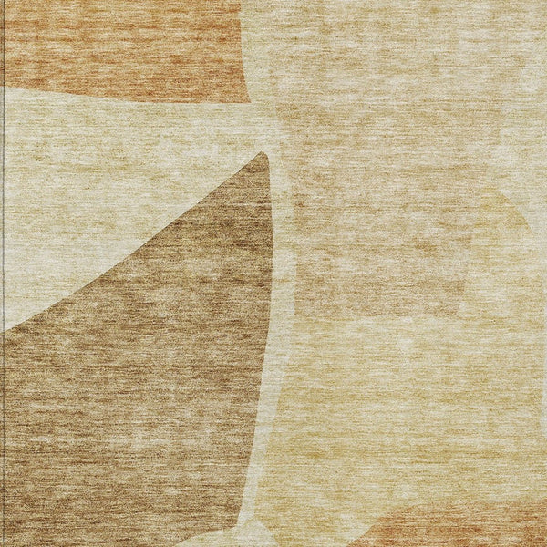 Homeroots 3' Abstract Washable Area Rug In Olive And Fern Green For Stylish Indoor And Outdoor Spaces 5' X 8' Polyester 580707