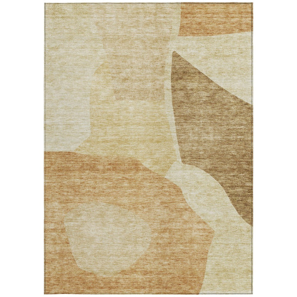Homeroots 3' Abstract Washable Area Rug In Olive And Fern Green For Stylish Indoor And Outdoor Spaces 8' X 10' Polyester 580709