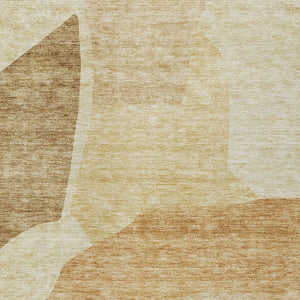 Homeroots 3' Abstract Washable Area Rug In Olive And Fern Green For Stylish Indoor And Outdoor Spaces 9' X 12' Polyester 580710