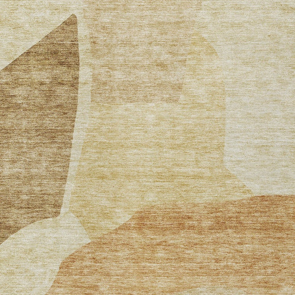 Homeroots 3' Abstract Washable Area Rug In Olive And Fern Green For Stylish Indoor And Outdoor Spaces 9' X 12' Polyester 580710