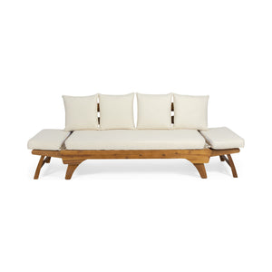 English Elm Christopher Knight Home® - Expandable Outdoor Daybed With Cushions - Acacia Wood Patio Sofa, Adjustable Armrests & Stylish Design 69489.00BGE
