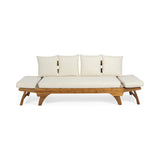 Christopher Knight Home® - Noble House - Serene Outdoor Acacia Wood Expandable Daybed with Water Resistant Cushions