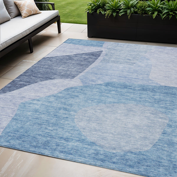 Homeroots 3' Abstract Washable Area Rug In Olive And Fern Green For Stylish Indoor And Outdoor Spaces 5' X 8' Polyester 580719