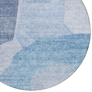 Homeroots 3' Abstract Washable Area Rug In Olive And Fern Green For Stylish Indoor And Outdoor Spaces 8' Round Polyester 580720