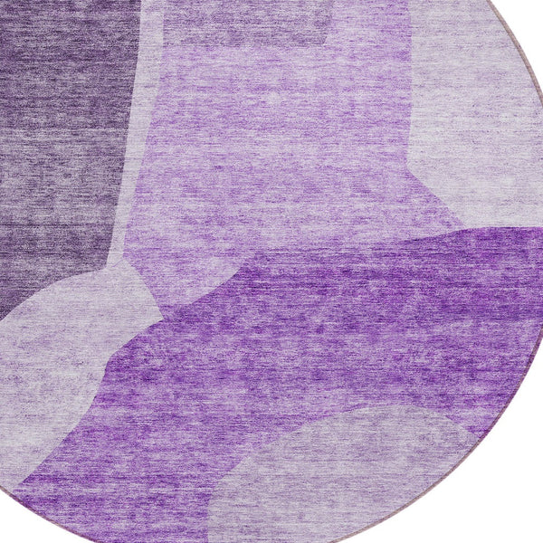 Homeroots 3' Abstract Washable Area Rug In Olive And Fern Green For Stylish Indoor And Outdoor Spaces 8' Round Polyester 580726