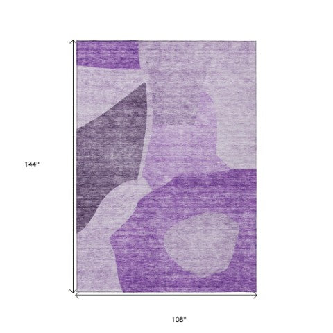 Homeroots 3' Abstract Washable Area Rug In Olive And Fern Green For Stylish Indoor And Outdoor Spaces 9' X 12' Polyester 580728