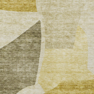 Homeroots 3' Abstract Washable Area Rug In Olive And Fern Green For Stylish Indoor And Outdoor Spaces 10' X 14' Polyester 580735