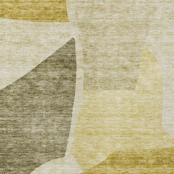 Homeroots 3' Abstract Washable Area Rug In Olive And Fern Green For Stylish Indoor And Outdoor Spaces 10' X 14' Polyester 580735