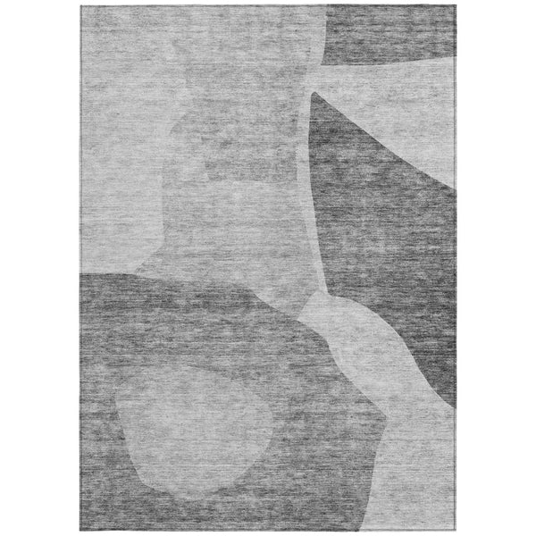 Homeroots 3' Abstract Washable Area Rug In Olive And Fern Green For Stylish Indoor And Outdoor Spaces 5' X 8' Polyester 580737