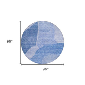 Homeroots 3' Abstract Washable Area Rug In Olive And Fern Green For Stylish Indoor And Outdoor Spaces 8' Round Polyester 580744