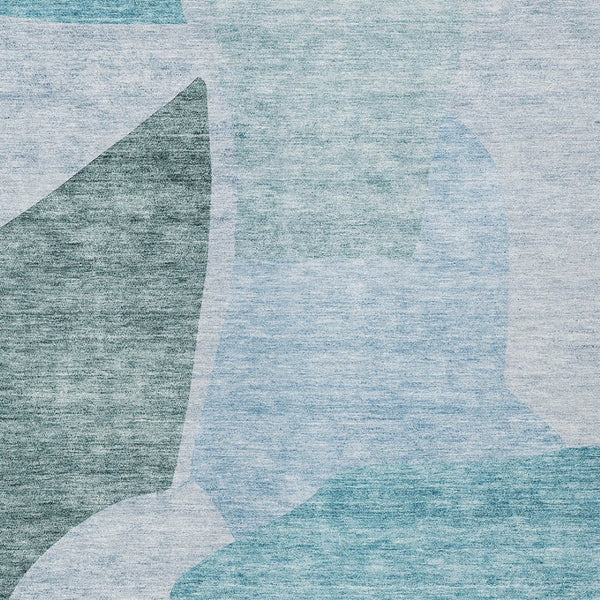 Homeroots 3' Abstract Washable Area Rug In Olive And Fern Green For Stylish Indoor And Outdoor Spaces 8' X 10' Polyester 580751