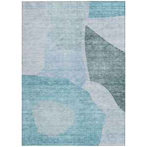 Homeroots 3' Abstract Washable Area Rug In Olive And Fern Green For Stylish Indoor And Outdoor Spaces 9' X 12' Polyester 580752