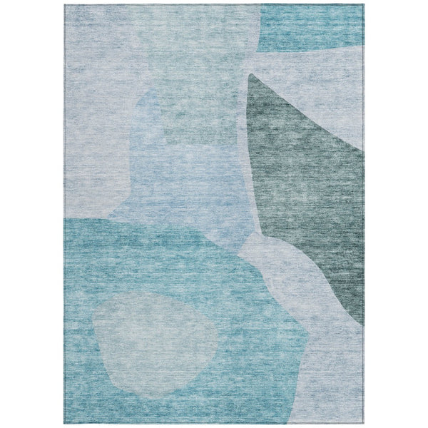 Homeroots 3' Abstract Washable Area Rug In Olive And Fern Green For Stylish Indoor And Outdoor Spaces 9' X 12' Polyester 580752
