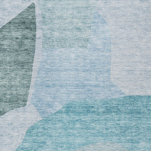 Homeroots 3' Abstract Washable Area Rug In Olive And Fern Green For Stylish Indoor And Outdoor Spaces 10' X 14' Polyester 580753