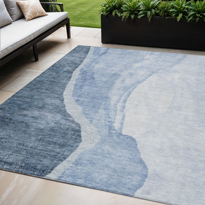 Homeroots 3' Brown And Taupe Abstract Washable Indoor-outdoor Area Rug For Durable, Stylish Spaces 5' X 8' Polyester 580767