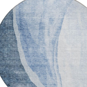 Homeroots 3' Brown And Taupe Abstract Washable Indoor-outdoor Area Rug For Durable, Stylish Spaces 8' Round Polyester 580768