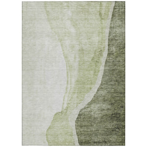 Homeroots 3' Brown And Taupe Abstract Washable Indoor-outdoor Area Rug For Durable, Stylish Spaces 3' X 5' Polyester 580784