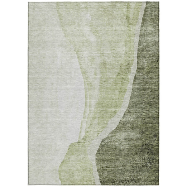 Homeroots 3' Brown And Taupe Abstract Washable Indoor-outdoor Area Rug For Durable, Stylish Spaces 3' X 5' Polyester 580784