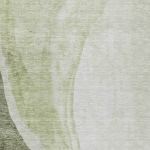 Homeroots 3' Brown And Taupe Abstract Washable Indoor-outdoor Area Rug For Durable, Stylish Spaces 5' X 8' Polyester 580785