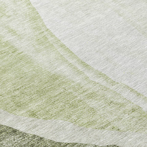 Homeroots 3' Brown And Taupe Abstract Washable Indoor-outdoor Area Rug For Durable, Stylish Spaces 8' Round Polyester 580786