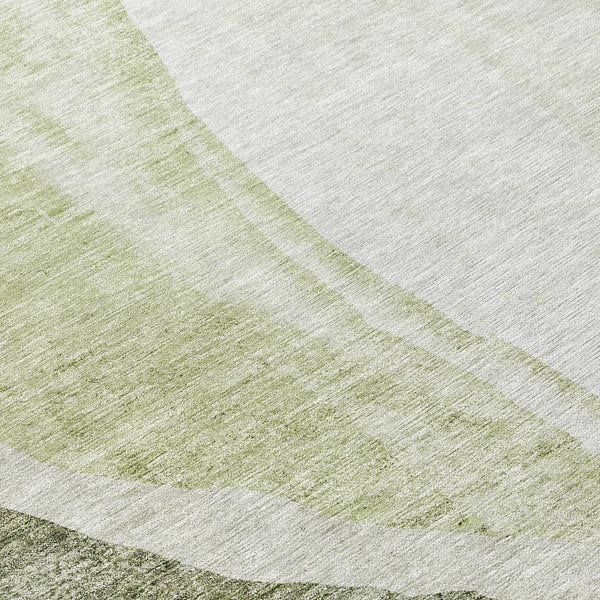 Homeroots 3' Brown And Taupe Abstract Washable Indoor-outdoor Area Rug For Durable, Stylish Spaces 8' Round Polyester 580786