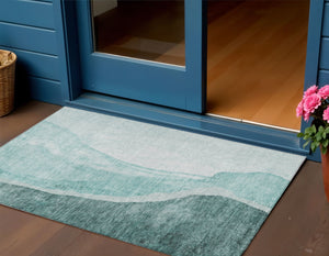 Homeroots 3' Brown And Taupe Abstract Washable Indoor-outdoor Area Rug For Durable, Stylish Spaces 3' X 5' Polyester 580790