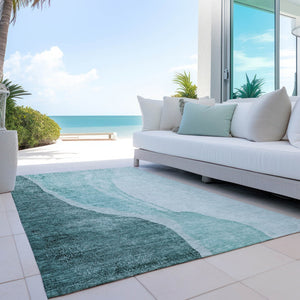 Homeroots 3' Brown And Taupe Abstract Washable Indoor-outdoor Area Rug For Durable, Stylish Spaces 8' X 10' Polyester 580793