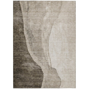 HomeRoots 9' Abstract Taupe and Brown Washable Area Rug for Indoor and Outdoor Use - Durable & Stylish Decor 9' X 12' 580800