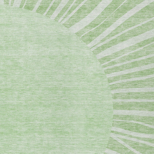 HomeRoots 5' Abstract Green and Mint Indoor Outdoor Area Rug – Stylish, Washable, and Durable for Any Space 5' X 8' 580803