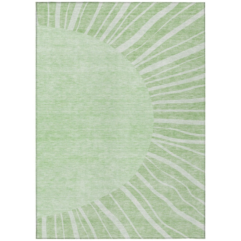 HomeRoots 9' Abstract Green and Mint Area Rug - Stylish, Durable, Machine Washable for Indoor and Outdoor Use 9' X 12' 580806
