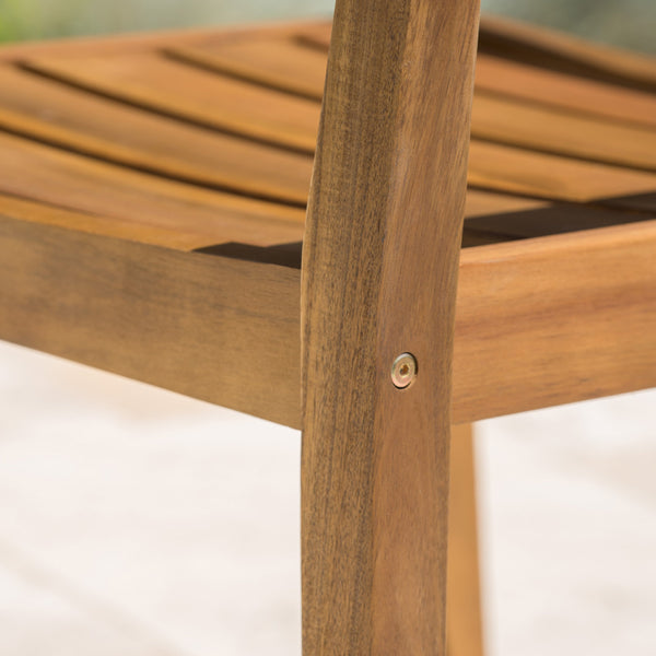 English Elm Christopher Knight Home® - STAMFORD Solid Acacia Wood Dining Chairs Set of 2 for Patio Backyard Poolside Garden, Durable Weatherproof Construction Teak N762P251941A