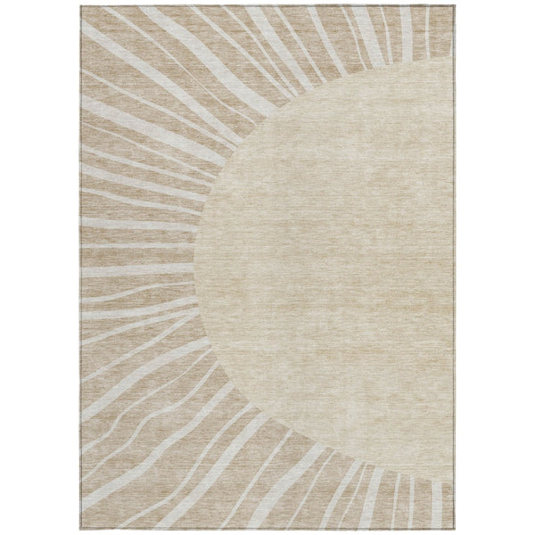 Homeroots 3' Abstract Washable Area Rug In Green And Mint - Perfect For Indoor And Outdoor Spaces! 3' X 5' Polyester 580808