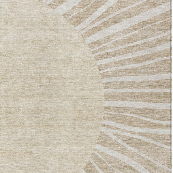 Homeroots 3' Abstract Washable Area Rug In Green And Mint - Perfect For Indoor And Outdoor Spaces! 3' X 5' Polyester 580808