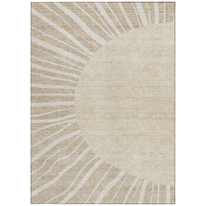 Homeroots 3' Abstract Washable Area Rug In Green And Mint - Perfect For Indoor And Outdoor Spaces! 5' X 8' Polyester 580809