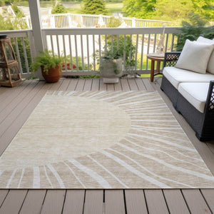 HomeRoots 5' Modern Abstract Washable Indoor Outdoor Area Rug - Durable, Stylish, and Easy to Clean Design 10' X 14' 580813