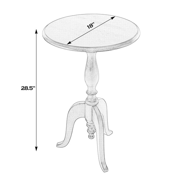 Butler Specialty Tia Traditional Round Wood Pedestal Side Table With Elegant Cabriole Legs - Classic Charm For Any Room Brown Mango Solids 5808140-butler