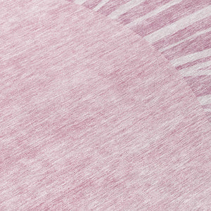 Homeroots 3' Abstract Washable Area Rug In Green And Mint - Perfect For Indoor And Outdoor Spaces! 8' Round Polyester 580816