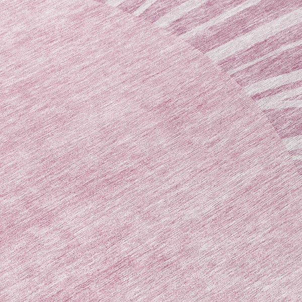 Homeroots 3' Abstract Washable Area Rug In Green And Mint - Perfect For Indoor And Outdoor Spaces! 8' Round Polyester 580816