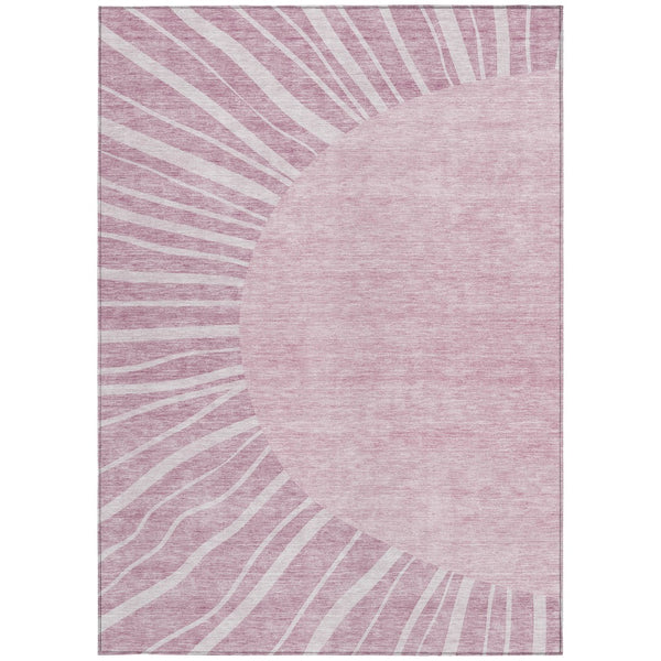 Homeroots 3' Abstract Washable Area Rug In Green And Mint - Perfect For Indoor And Outdoor Spaces! 8' X 10' Polyester 580817