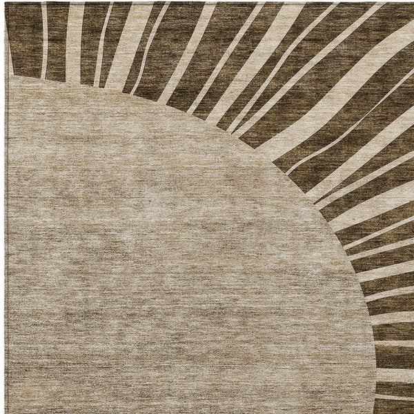 Homeroots 3' Abstract Washable Area Rug In Green And Mint - Perfect For Indoor And Outdoor Spaces! 3' X 5' Polyester 580820