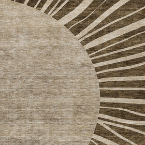 Homeroots 3' Abstract Washable Area Rug In Green And Mint - Perfect For Indoor And Outdoor Spaces! 5' X 8' Polyester 580821