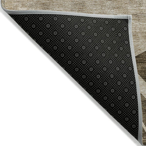 Homeroots 3' Abstract Washable Area Rug In Green And Mint - Perfect For Indoor And Outdoor Spaces! 8' X 10' Polyester 580823